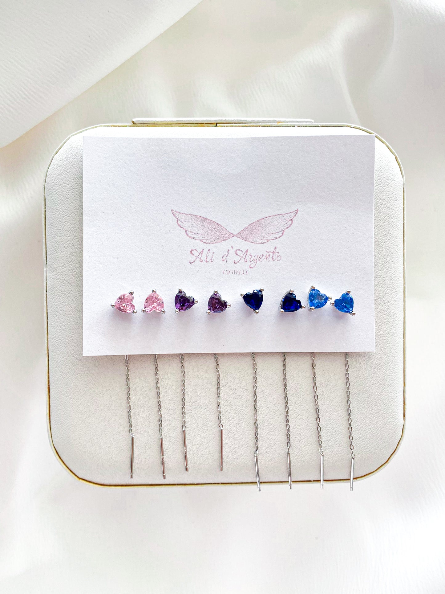 Orecchini Saliscendi | Cuore Zircone