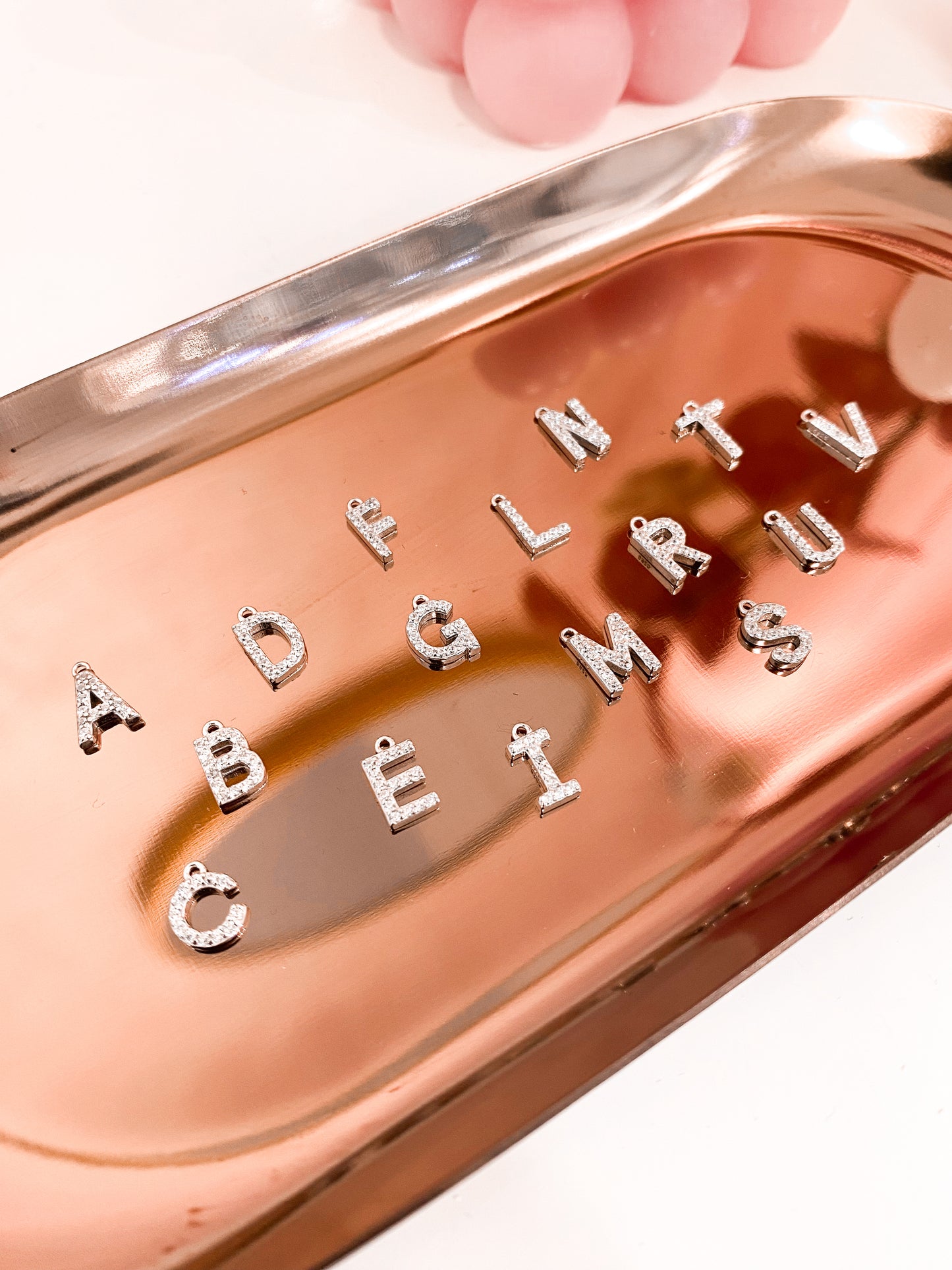 Pendente Lettera Zirconata